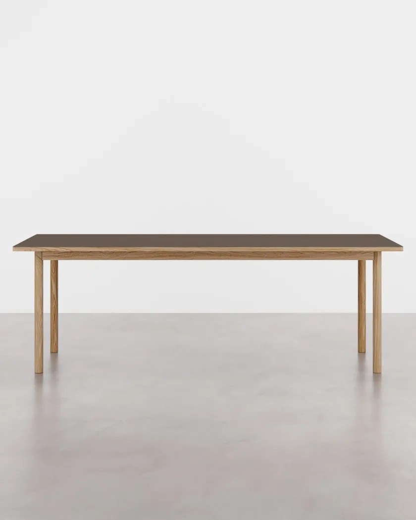 Tablelab ESSENTIAL OAK spisebord 220x90 cm Espresso, fra> Spiseborde