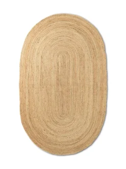 Ferm Living Eternal Oval Jute Rug - Natural fra> Gulvtæpper