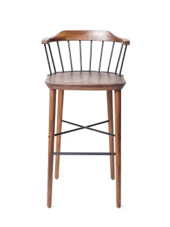 Stellar Works Exchange Bar Stool SH 75, walnut fra> Barstole