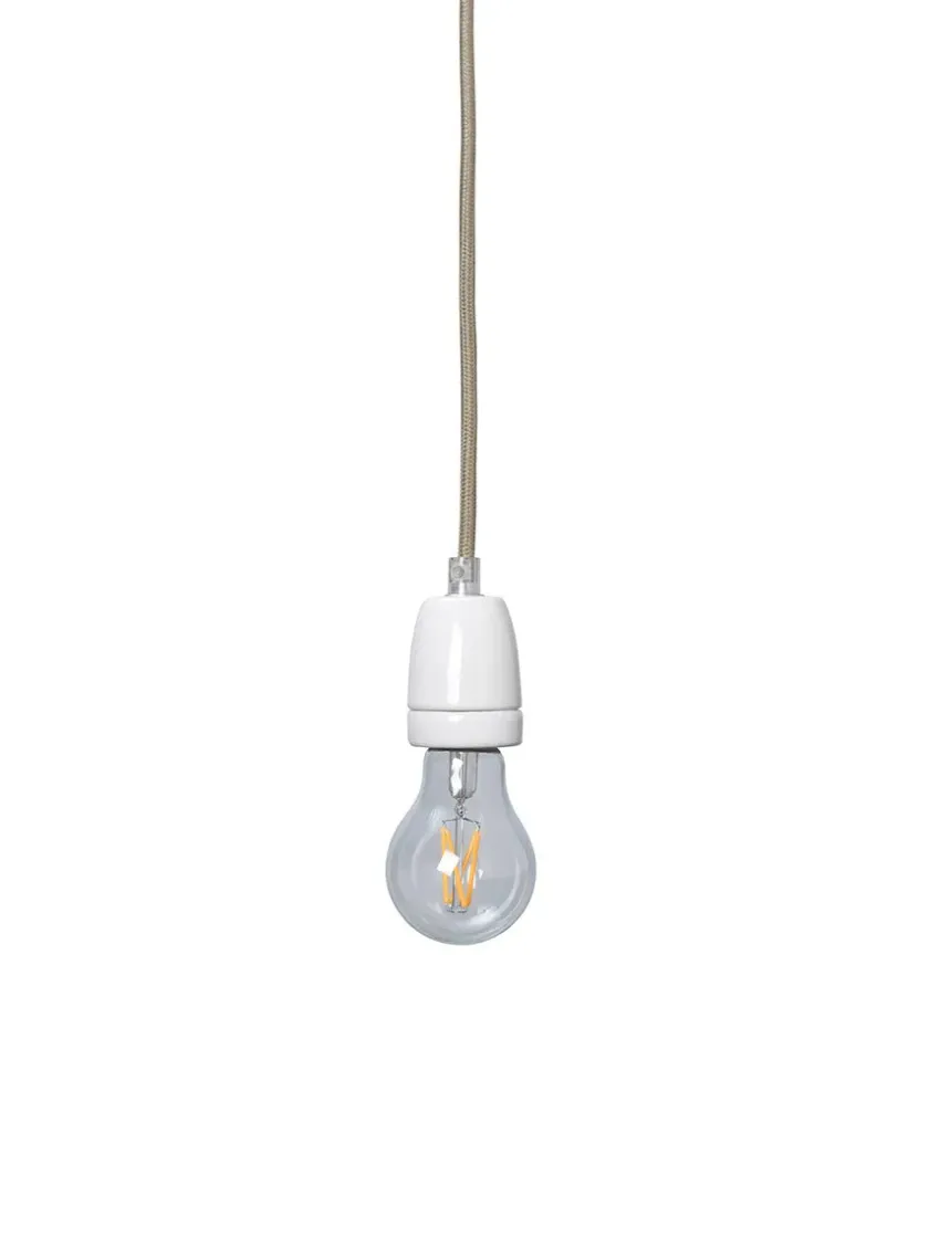 Ferm Living Fabric Cord Set Ceramic Socket, cashmere fra> Pendler