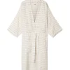 Ferm Living Field Robe, off-white/chocolate fra> Tøj|Badeværelsestekstiler