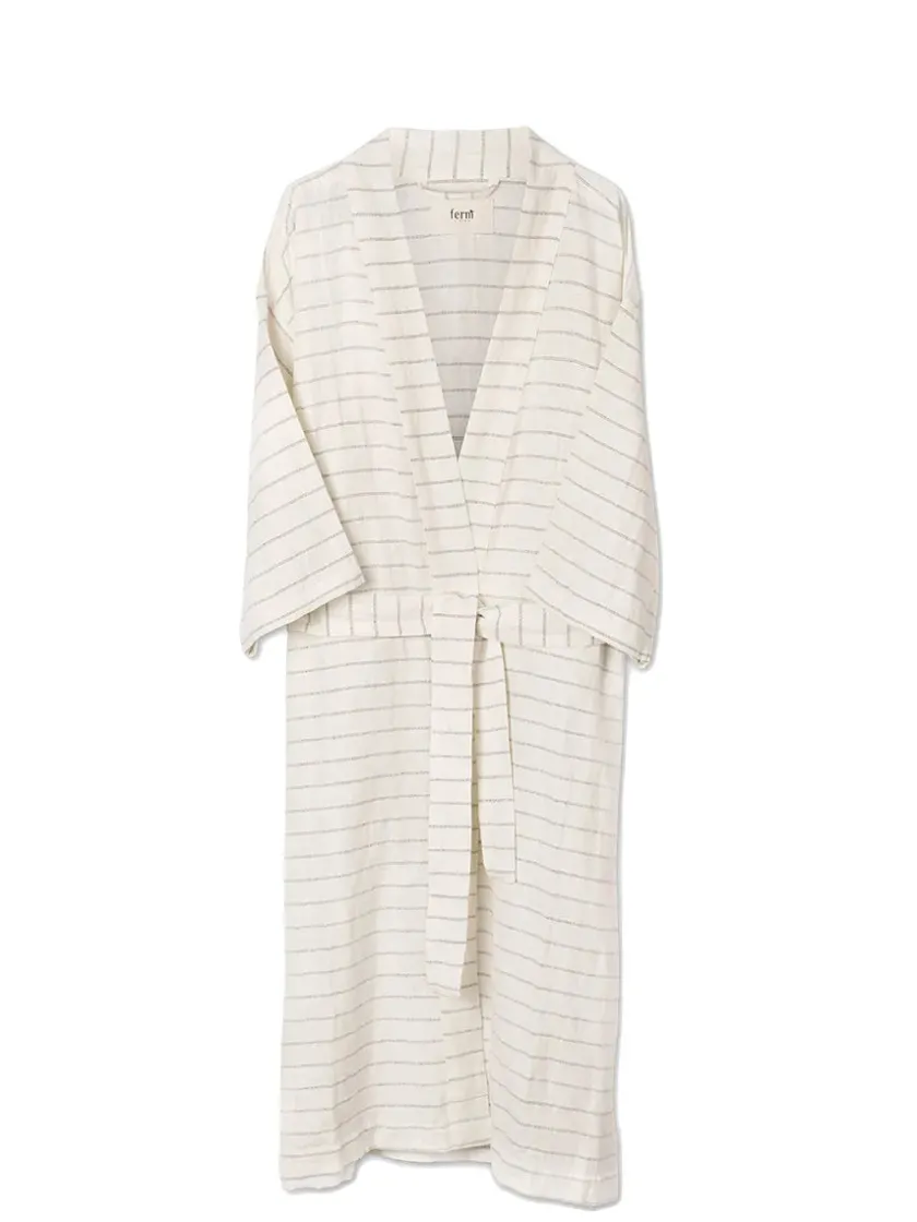 Ferm Living Field Robe, sand/black fra> Tøj|Badeværelsestekstiler