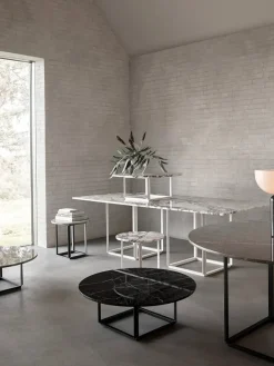 New Works Florence Sofabord Ø90, gris du marais/beige grey fra><noscript><img width=