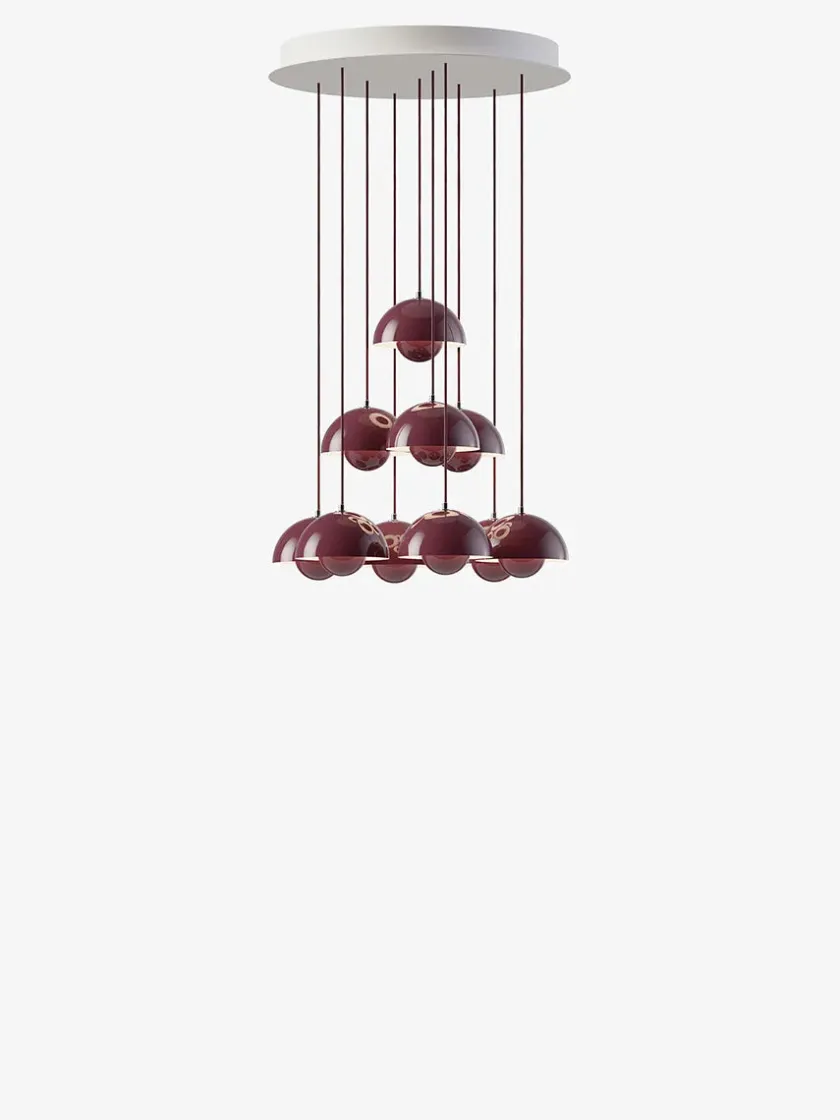 &Tradition Flowerpot Chandelier VP10, 10 pendants fra> Spots|Lysekroner
