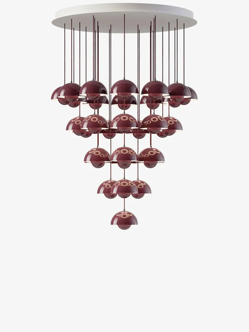 &Tradition Flowerpot Chandelier VP10, 31 pendants fra> Spots|Lysekroner