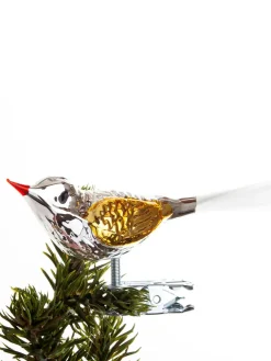 Brink Nordic Fugl m. Klemme 10 cm, sølvfarvet/grøn fra><noscript><img width=