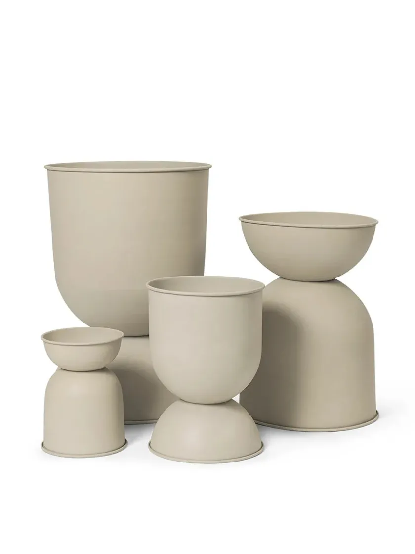 Ferm Living Hourglass Pot, cashmere fra> Vaser