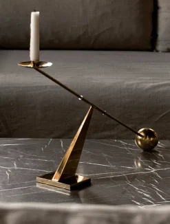Audo Copenhagen Interconnect Candle Holder, bronzed brass fra><noscript><img width=