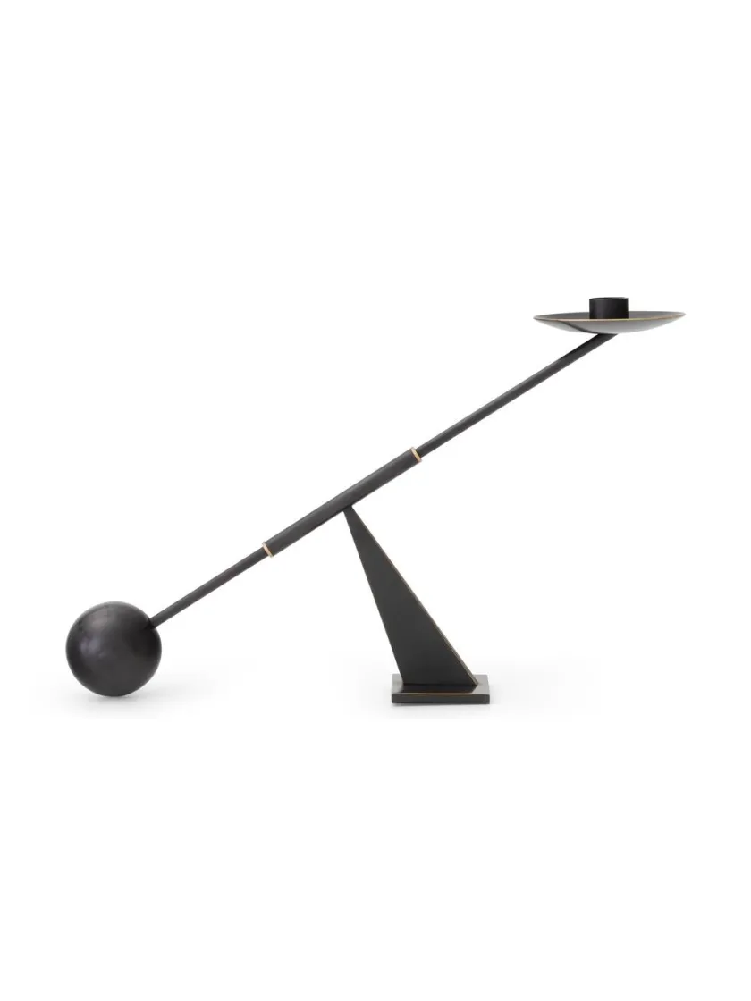 Audo Copenhagen Interconnect Candle Holder - small, black fra> Gaver Til Ham|Gaver Til Hende