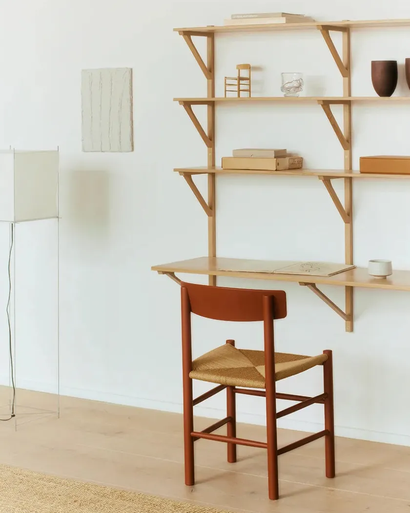 Fredericia Furniture J39 Folkestolen, heritage red af Børge Mogensen> Spisebordsstole