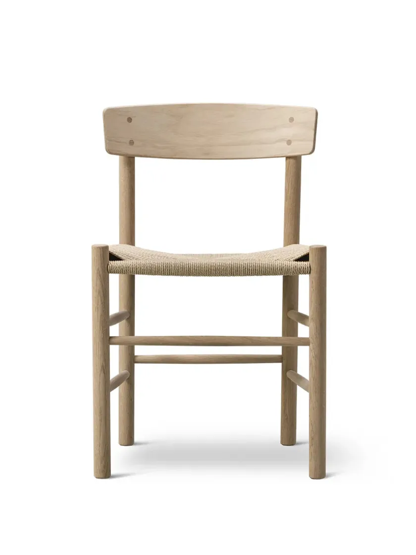 Fredericia Furniture J39 Folkestolen, lys olieret eg af Børge Mogensen> Spisebordsstole