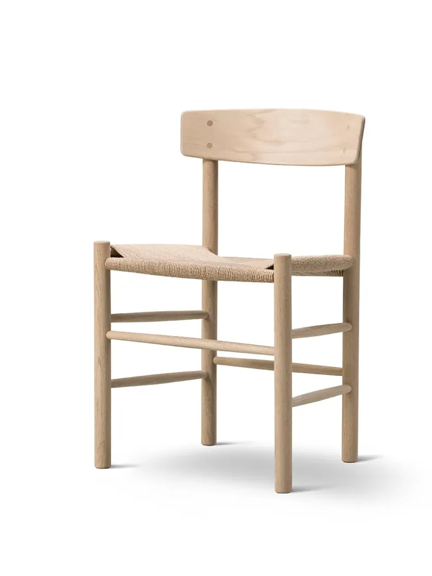 Fredericia Furniture J39 Folkestolen, lys olieret eg af Børge Mogensen> Spisebordsstole