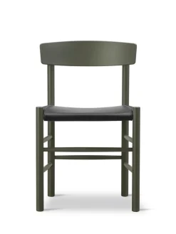 Fredericia Furniture J39 Folkestolen Sædepolstret, Cognac Læder af Børge Mogensen><noscript><img width=