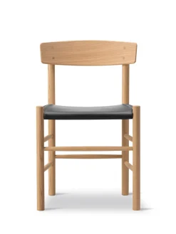 Fredericia Furniture J39 Folkestolen Sædepolstret, Natur Canvas af Børge Mogensen><noscript><img width=