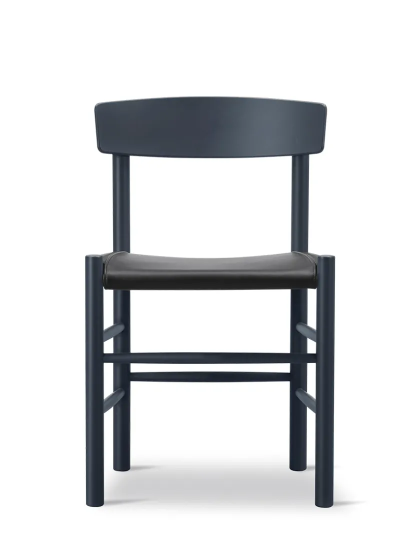 Fredericia Furniture J39 Folkestolen Sædepolstret, Natur Canvas af Børge Mogensen> Spisebordsstole