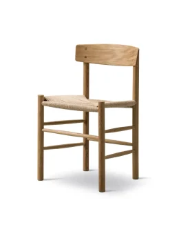 Fredericia Furniture J39 Folkestolen, sortlakeret eg af Børge Mogensen><noscript><img width=