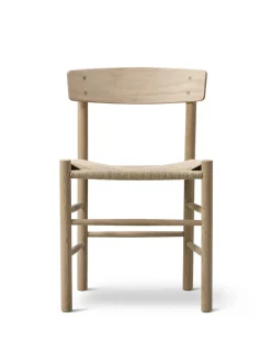 Fredericia Furniture J39 Folkestolen, sortlakeret eg af Børge Mogensen><noscript><img width=