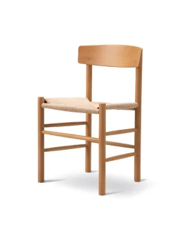 Fredericia Furniture J39 Folkestolen, Vintage lakeret af Børge Mogensen><noscript><img width=