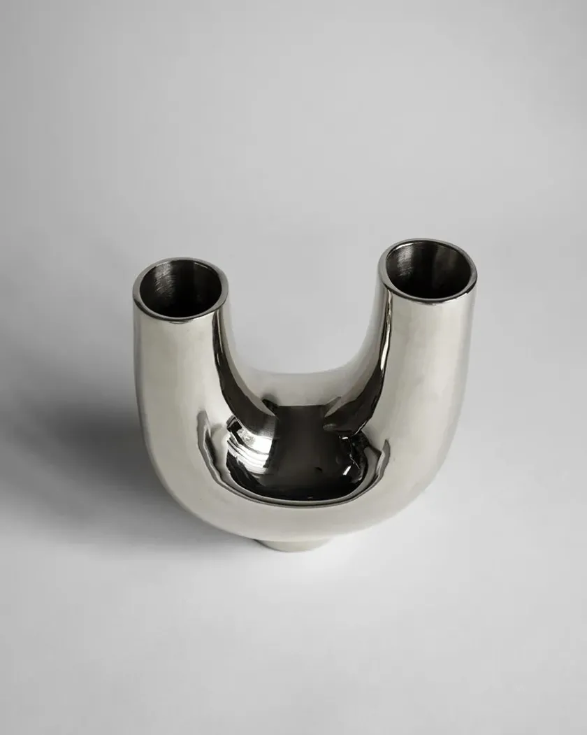 Hein Studio Kazumi Vase, silver fra> Vaser