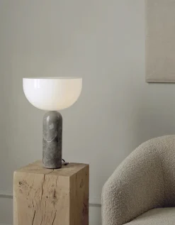 New Works Kizu Bordlampe Large, Grey Marble fra> Spots