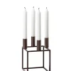Audo Copenhagen Kubus 4 Lysestage, bruneret kobber fra> Adventsstager|Lysestager