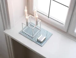 Audo Copenhagen Kubus 4 Lysestage, bruneret kobber fra><noscript><img width=
