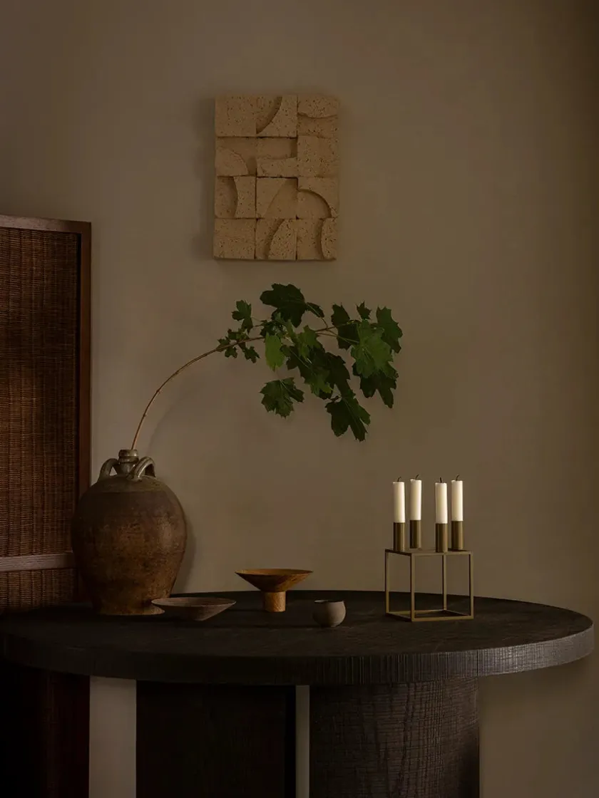 Audo Copenhagen Kubus 4 Lysestage, ivory fra> Adventsstager|Lysestager