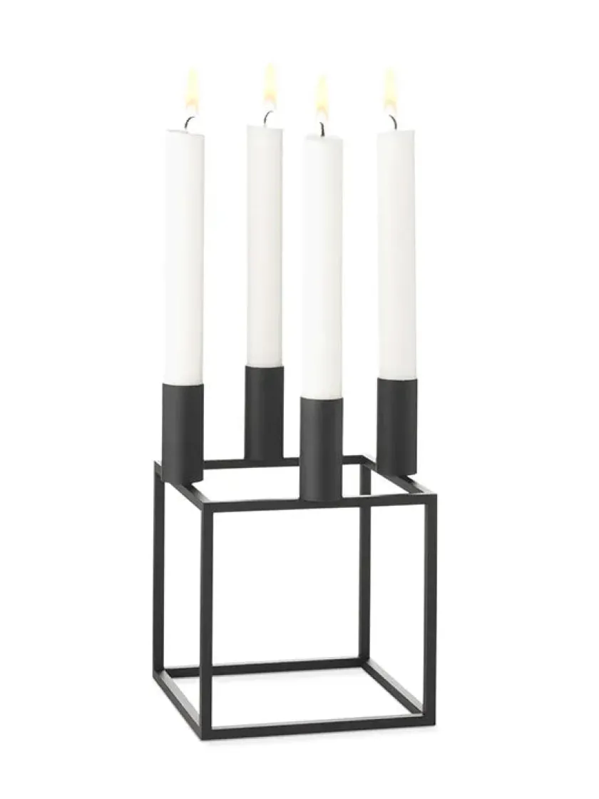 Audo Copenhagen Kubus 4 Lysestage, sort fra> Adventsstager|Lysestager