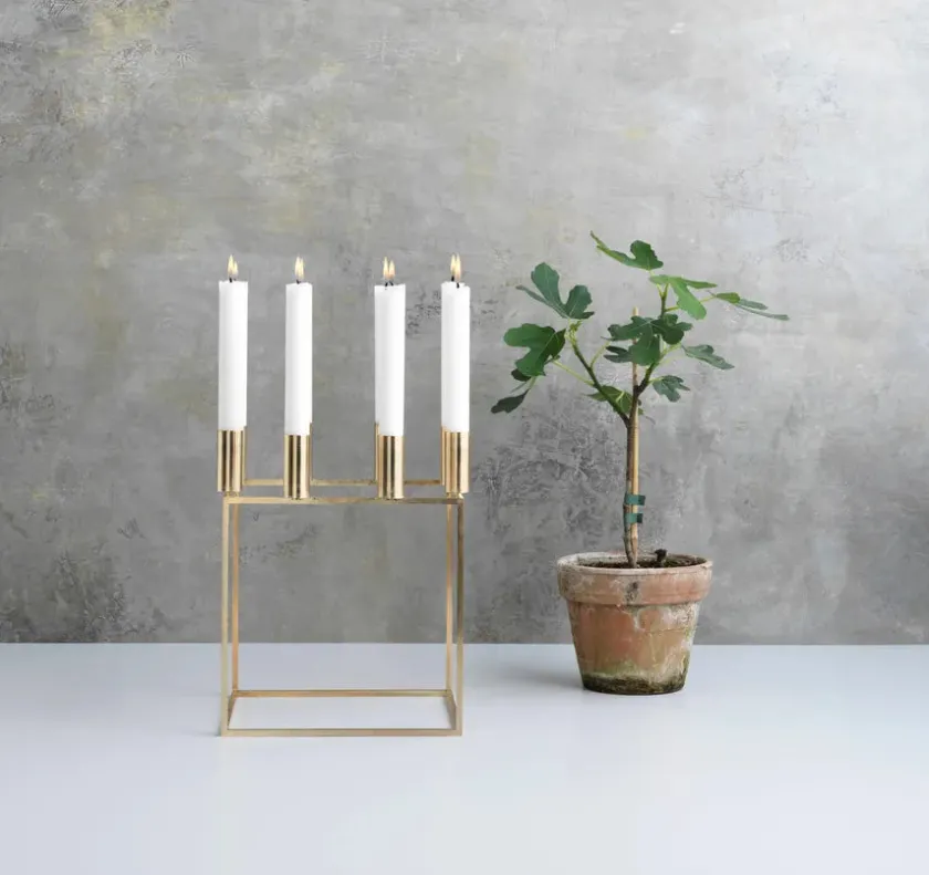 Audo Copenhagen Kubus 8 Lysestage, sort fra> Lysestager