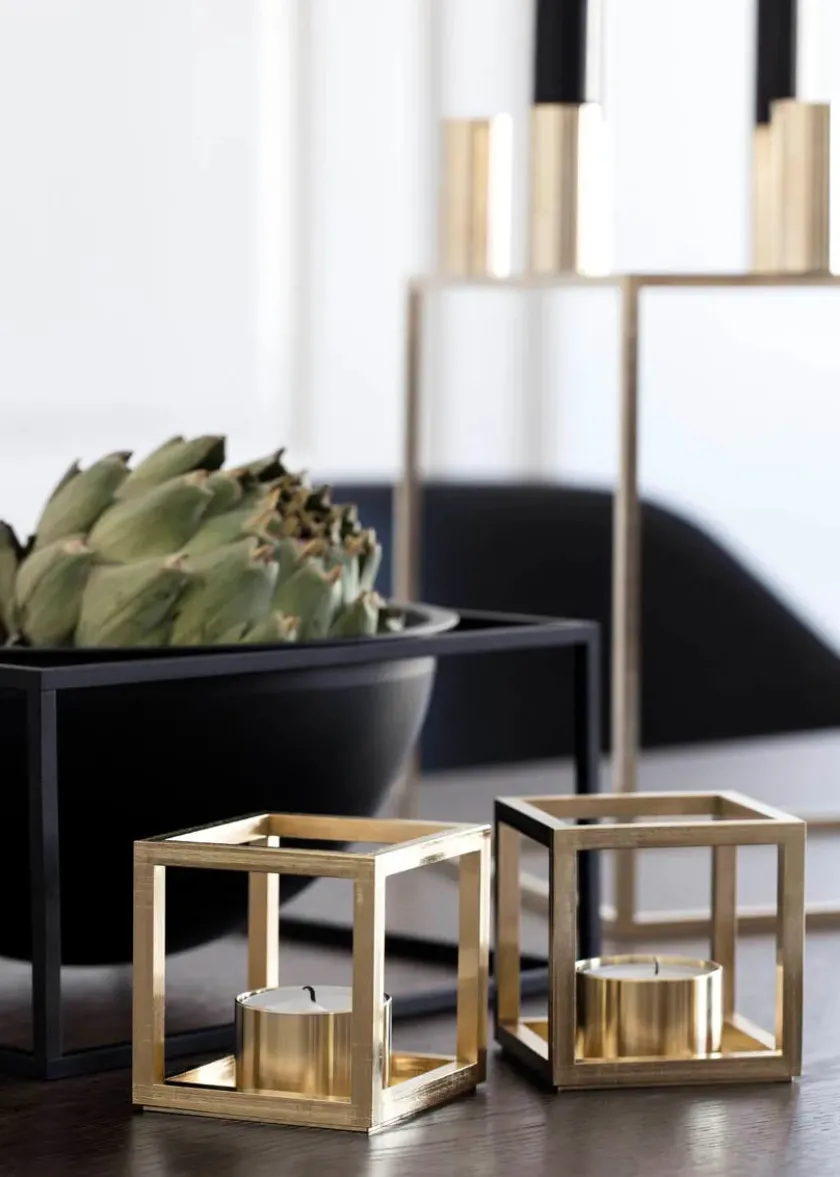 Audo Copenhagen Kubus T Lysestage, hvid fra> Lysestager