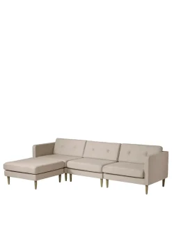 FDB Møbler L42 Firhøj Sofa 3-Personers m. chaiselong, beige fra><noscript><img width=