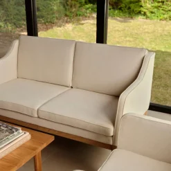 FDB Møbler L45 MK154 2 pers. sofa, cognac læder af Mogens Koch><noscript><img width=