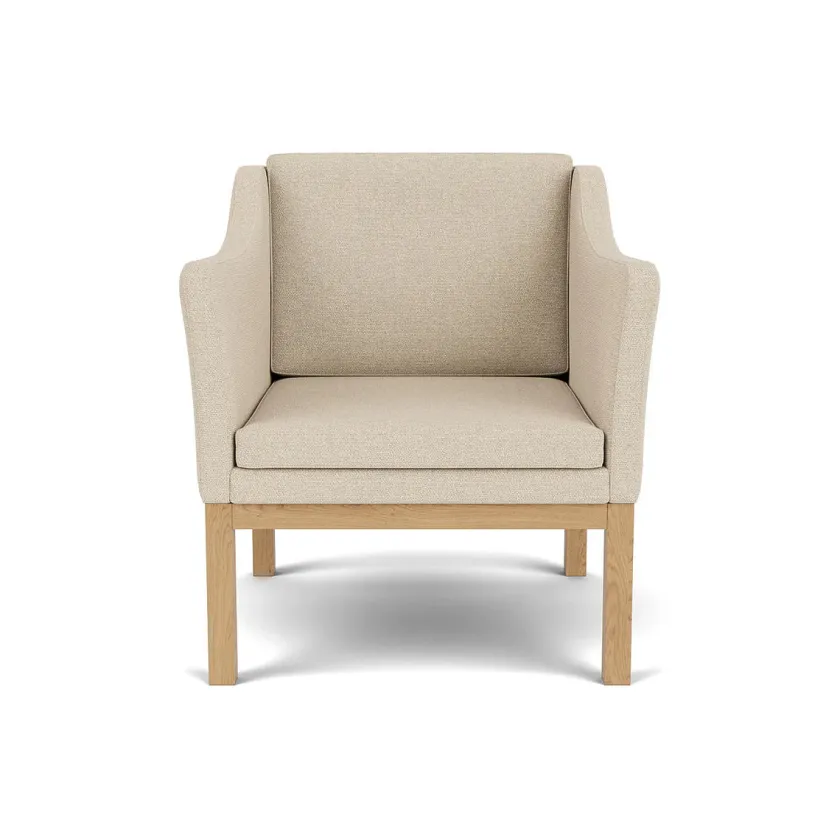 FDB Møbler L46 MK155 lænestol, beige tekstil af Mogens Koch> Lænestole