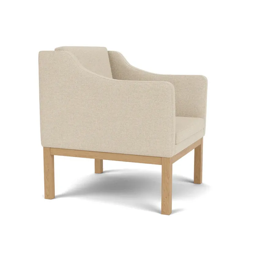 FDB Møbler L46 MK155 lænestol, beige tekstil af Mogens Koch> Lænestole