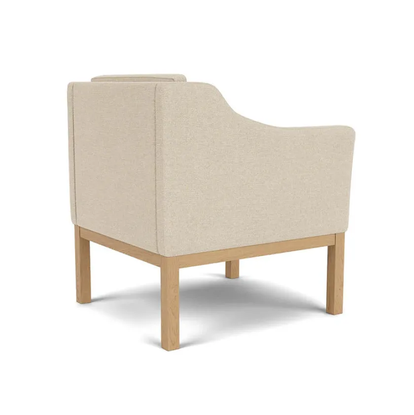 FDB Møbler L46 MK155 lænestol, beige tekstil af Mogens Koch> Lænestole