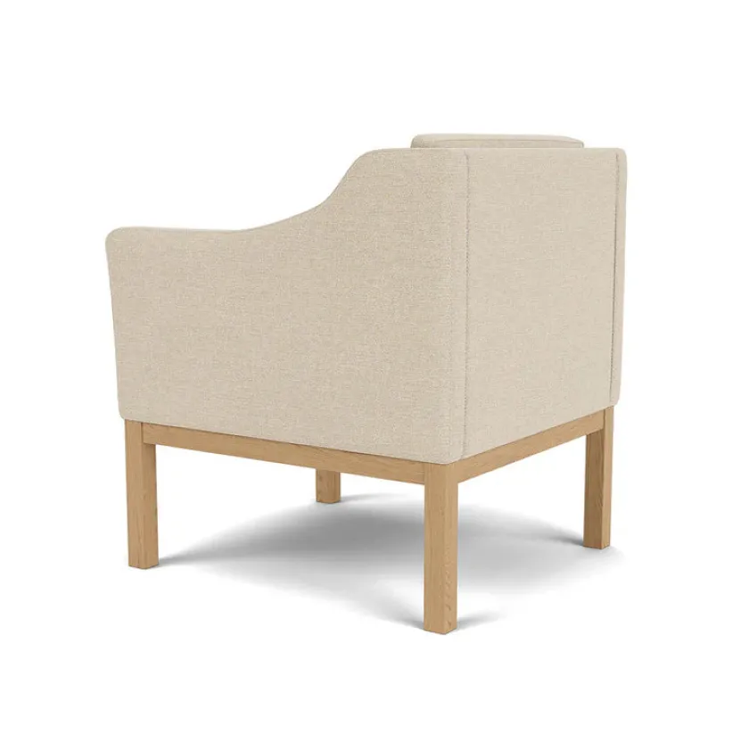 FDB Møbler L46 MK155 lænestol, beige tekstil af Mogens Koch> Lænestole