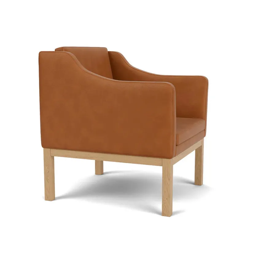 FDB Møbler L46 MK155 lænestol, beige tekstil af Mogens Koch> Lænestole