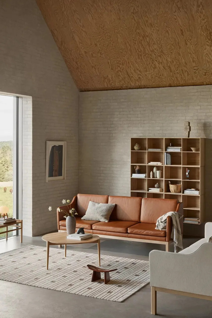 FDB Møbler L43 MK46 Sofa, cognac læder af Mogens Koch> Sofaer