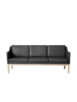 FDB Møbler L43 MK46 Sofa, sort læder af Mogens Koch> Sofaer
