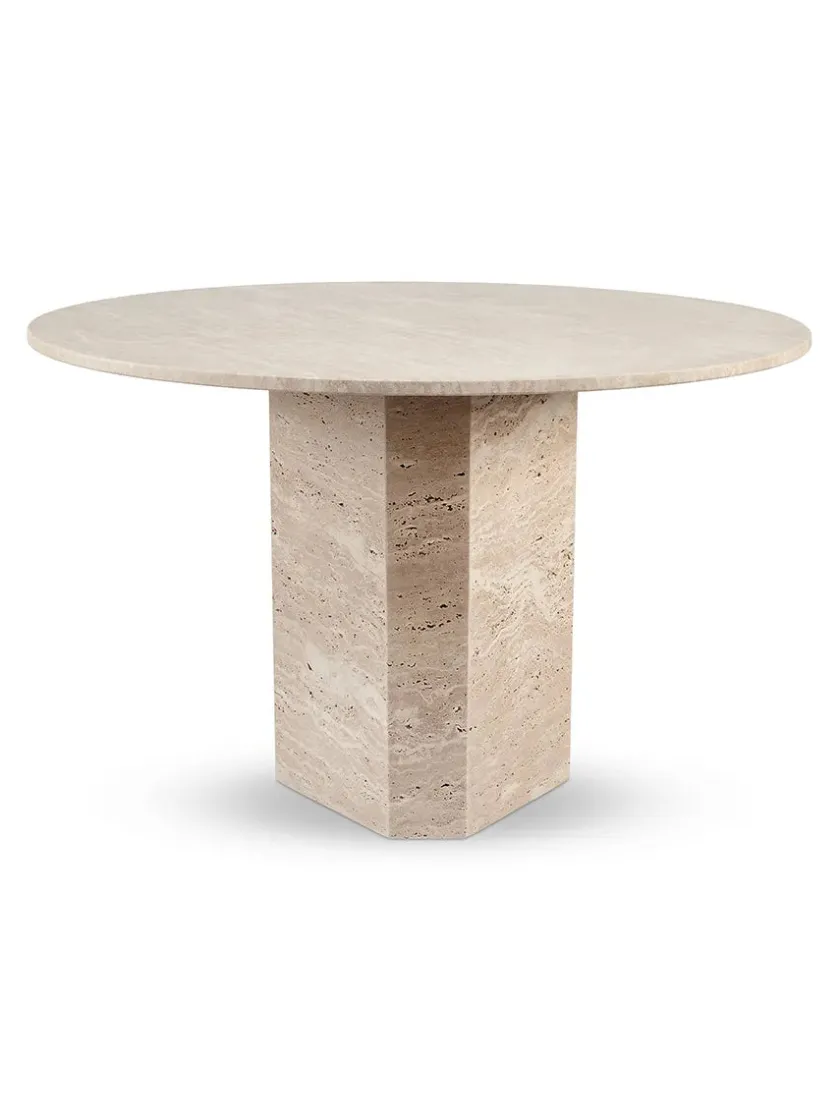 Wabi Sabi Nordic Lago Spisebord, travertin silver fra> Spiseborde