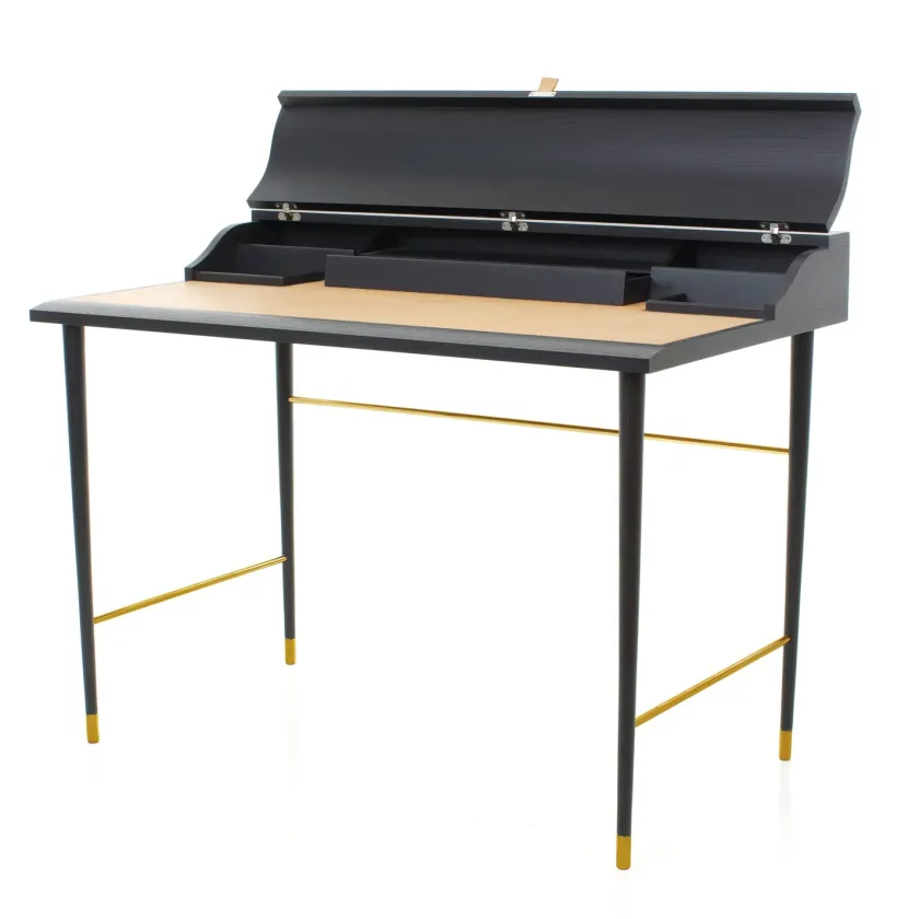 Stellar Works Laval Writing Desk i sort malet eg> Skriveborde