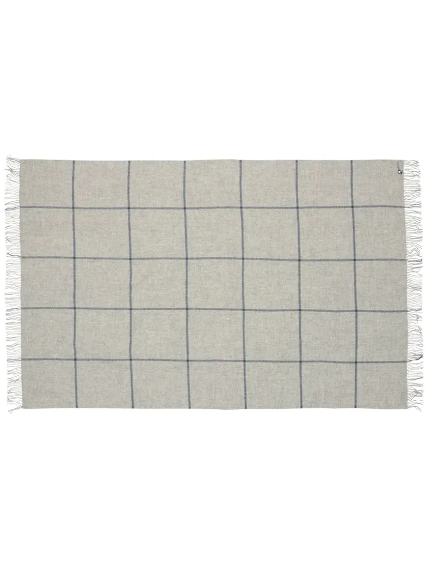 Silkeborg Uldspinderi Mandø Plaid, nordic grey fra> Puder Og Plaider