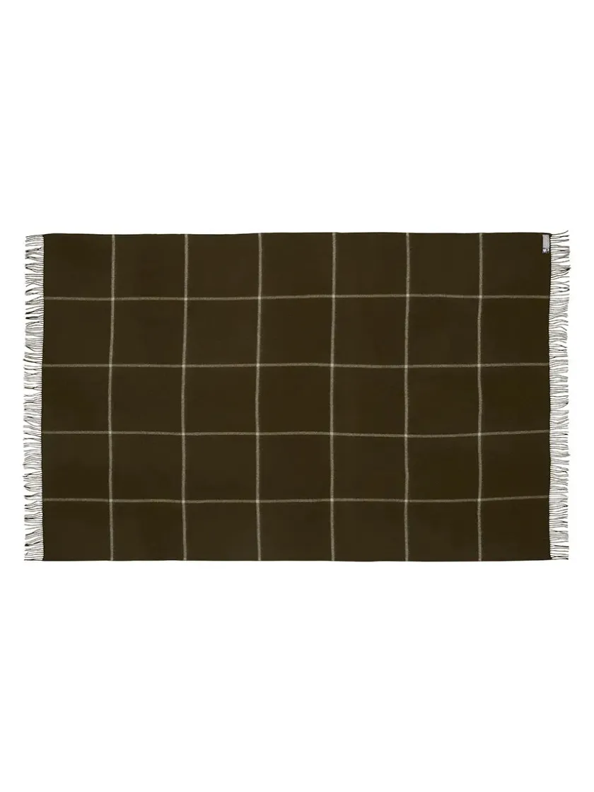 Silkeborg Uldspinderi Mandø Plaid, seaweed fra> Puder Og Plaider