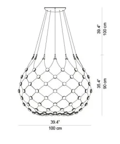 Luceplan Mesh LED pendel Ø100 fra><noscript><img width=