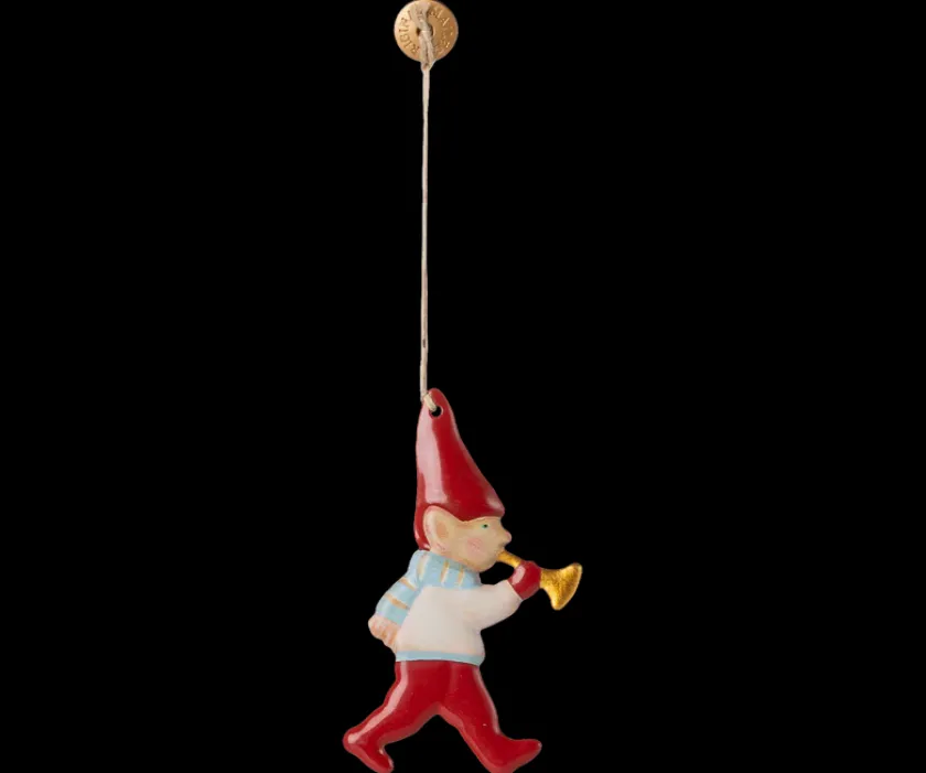 Maileg Metal ornament, Nisse med sukkerstok fra> Nisser|Juletræspynt
