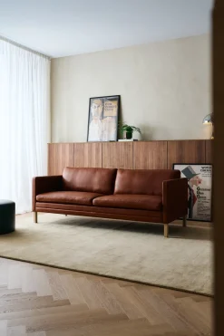 Mogens Hansen MH276 3 pers. sofa i Baltique anilinlæder fra> Sofaer