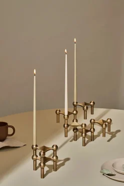 STOFF Nagel Nagel Lysestage, messing fra><noscript><img width=