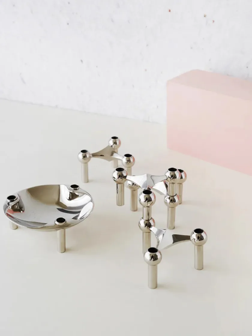 STOFF Nagel Nagel Lysestage, messing fra> Lysestager