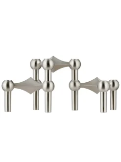 STOFF Nagel Nagel Lysestage, sort krom fra><noscript><img width=