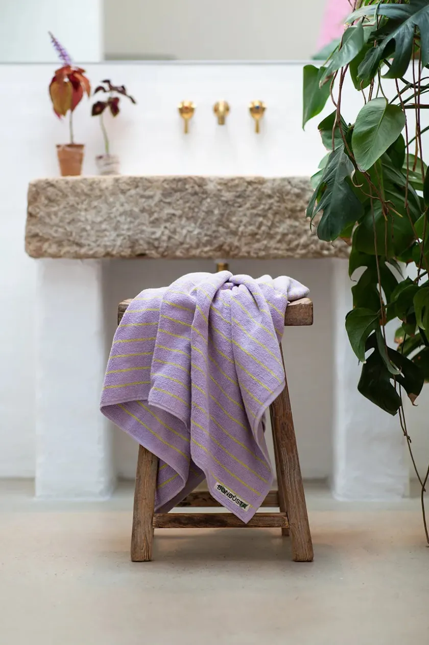 Bongusta Naram towel - Camel & Ultramarine blue fra> Gaver Til Hende|Badeværelsestekstiler